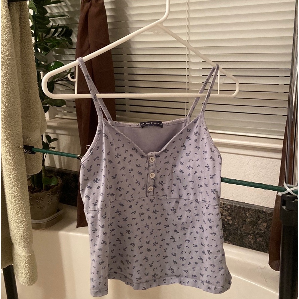 Brandy Melville Blue Floral Top